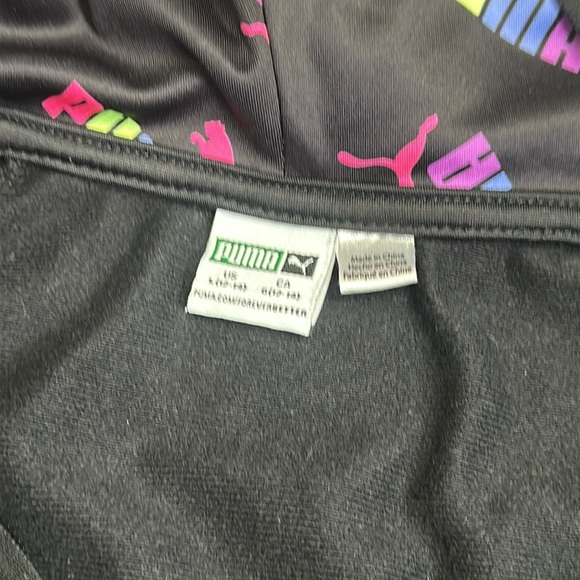 Puma Youth Girls Size Large 12/14 Black Full Zip Pants  Track Outfit Set School - Picture 6 of 13